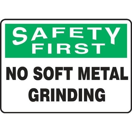 OSHA SAFETY FIRST SAFETY SIGN NO MEQM919XP